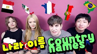 用中美日韩四种语言说各国家的名字，居然有这么相似的！
