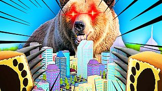 怪兽熊模拟器 被辐射的狗熊变异成巨型怪兽破坏城市