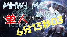 MHW：古龙赏金赛 单人 6分13秒03 M位冰呪龙 狂鸟丶能能龙 #怪物猎人#